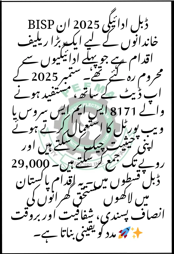 BISP Double Payment Check 2025: How to Verify Your 8171 Payment Online