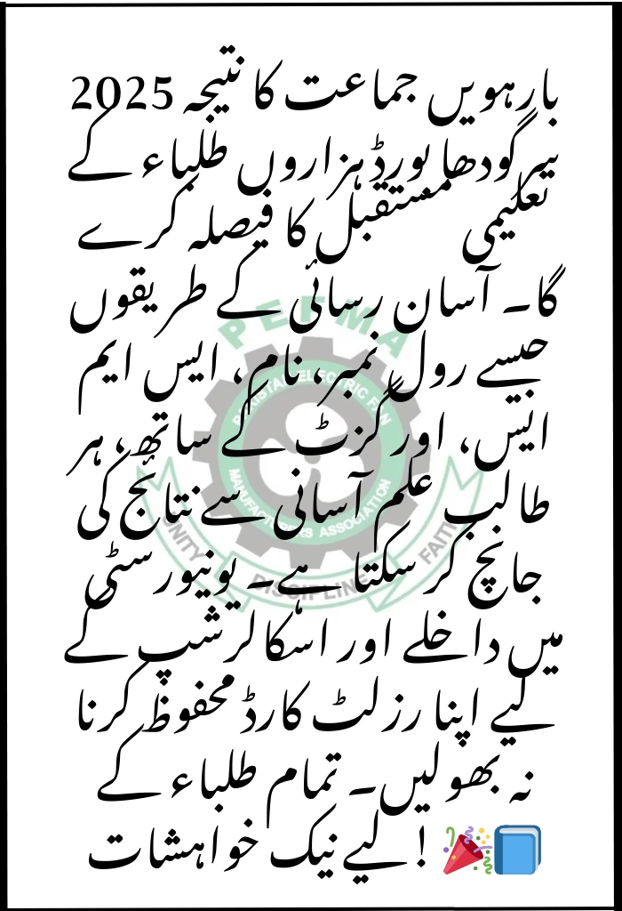 12th Class Result 2025 Sargodha Board