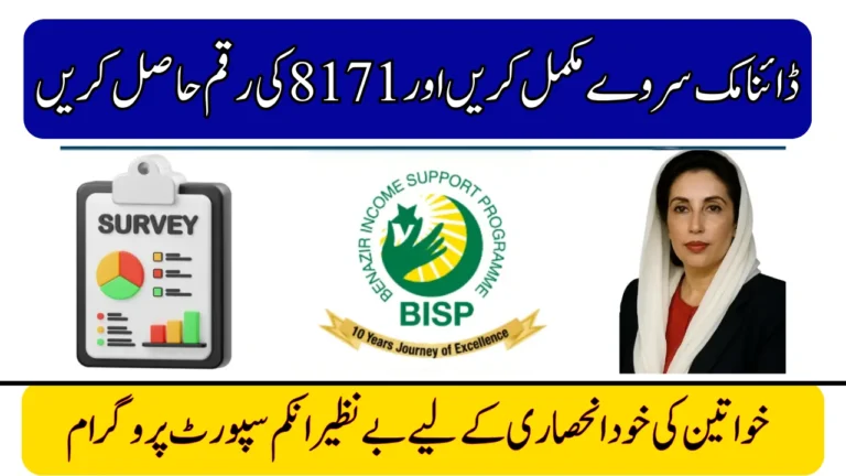 Empowering Women in Pakistan – BISP 8171 Dynamic Survey 2025 Explained