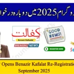 Benazir Kafalat Re-Application 2025: How to Reapply in September & Confirm Eligibility