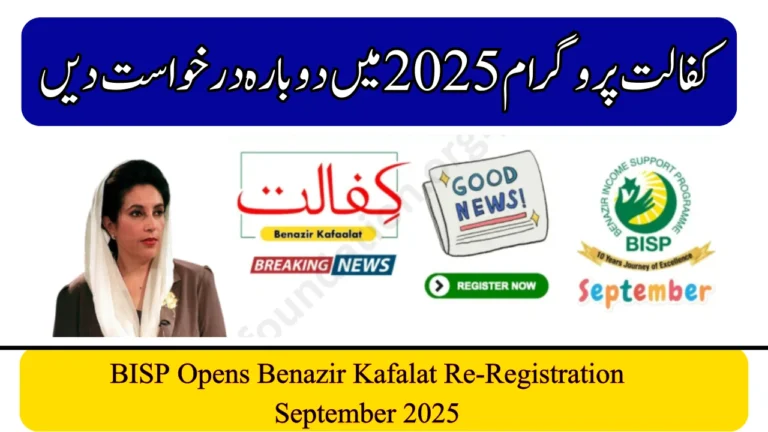 Benazir Kafalat Re-Application 2025: How to Reapply in September & Confirm Eligibility