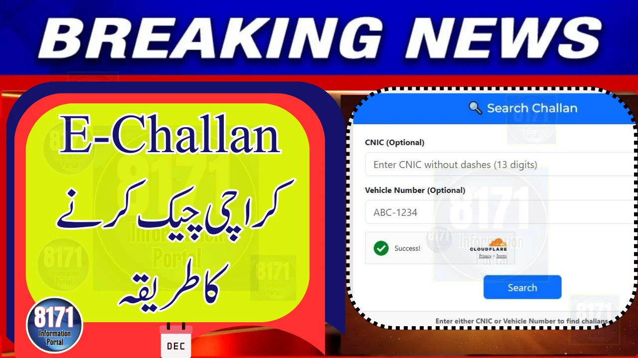 How To Check E Challan Karachi