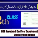 BISE Rawalpindi 2nd Year Supplementary Result Check By Roll Number