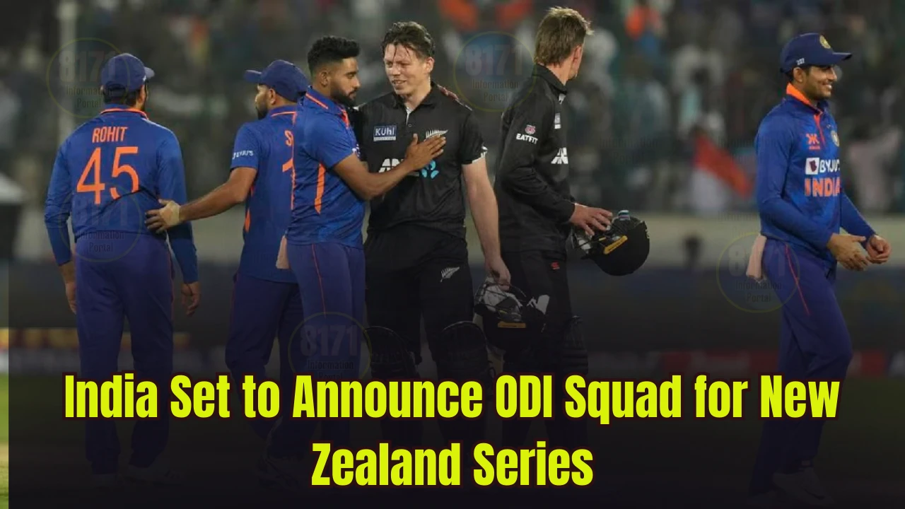 India Set to Announce ODI Squad for New Zealand Series