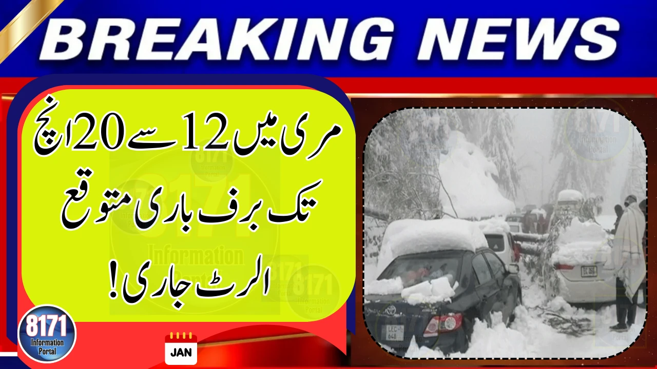 Heavy Snowfall Alert Issued as Murree Expects