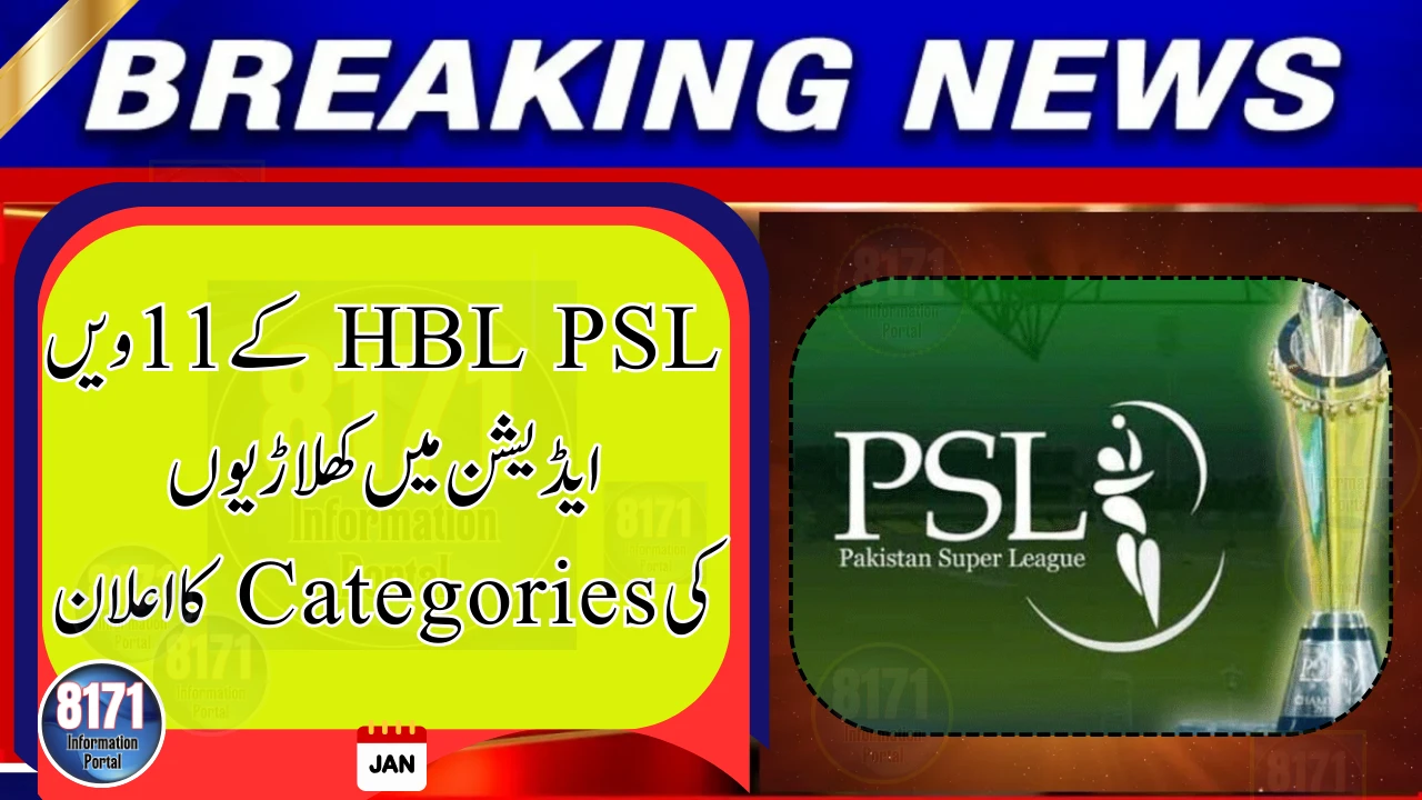 PCB Announces Player Categories for PSL 11
