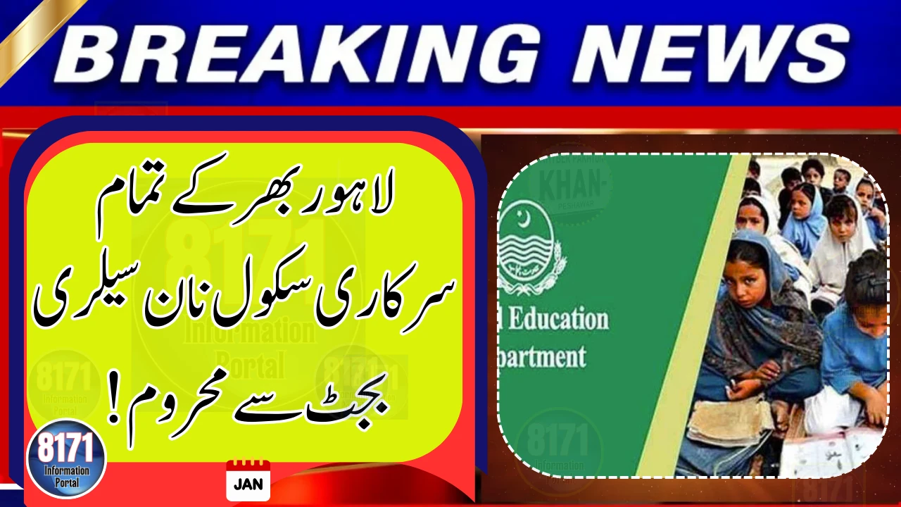 Lahore’s Government Schools Hit by Severe Financial Crisis