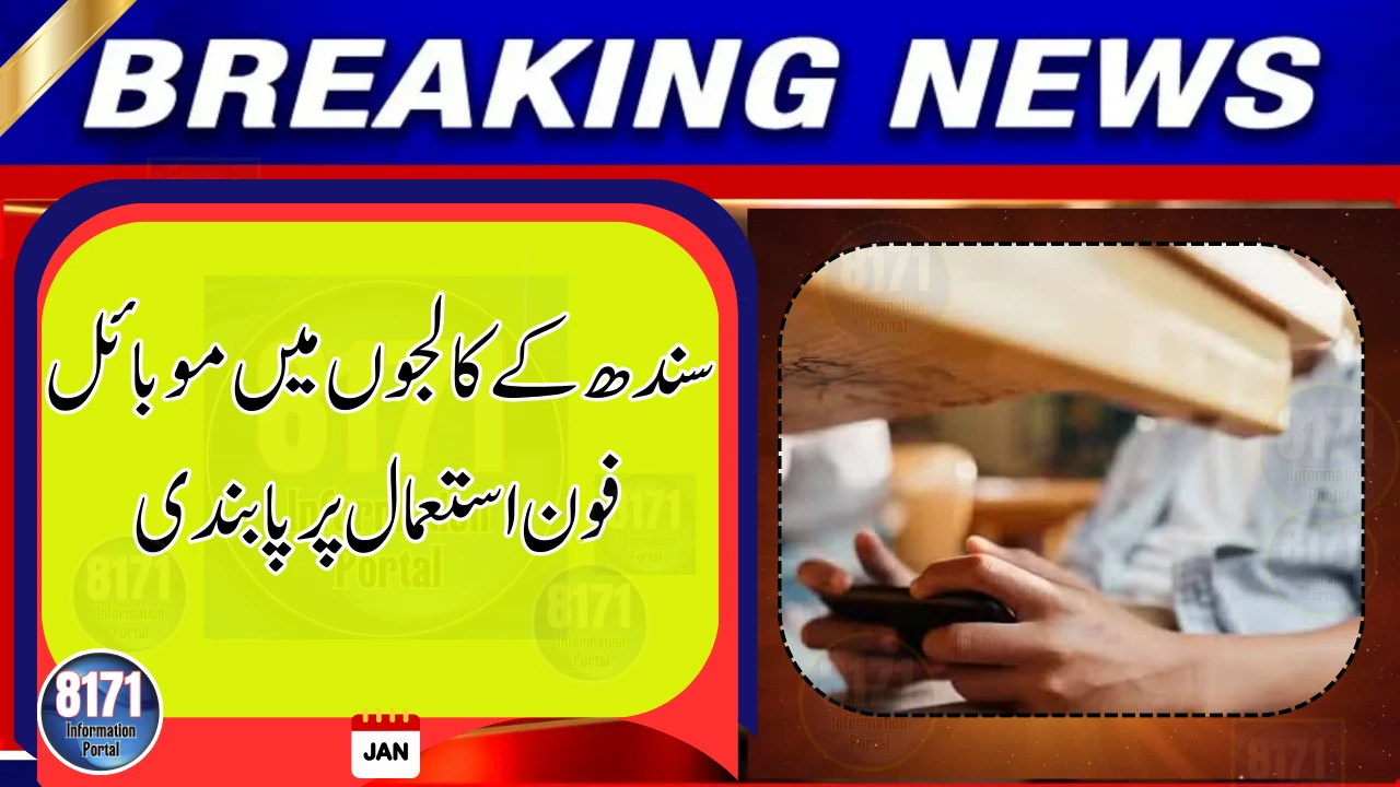 Sindh Implements Mobile Phone Ban and Counselling Services in Colleges