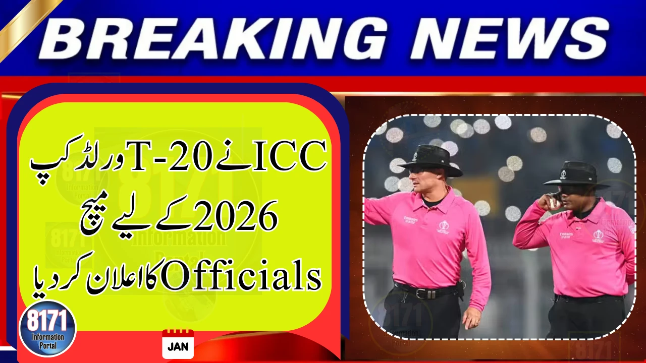 ICC Names Match Officials for T20 World Cup 2026