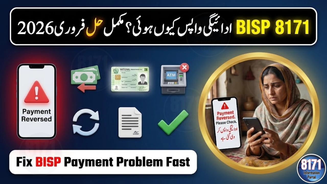 BISP 8171 Payment Reversed Issue February 2026 Explained – Full Fix Guide