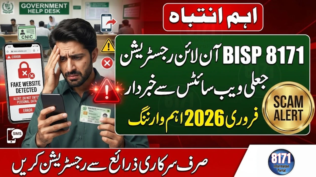 BISP 8171 Online Registration Fake Websites Alert February 2026 Warning