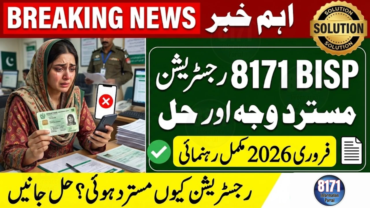 BISP 8171 Registration Rejected Reason & Solution February 2026
