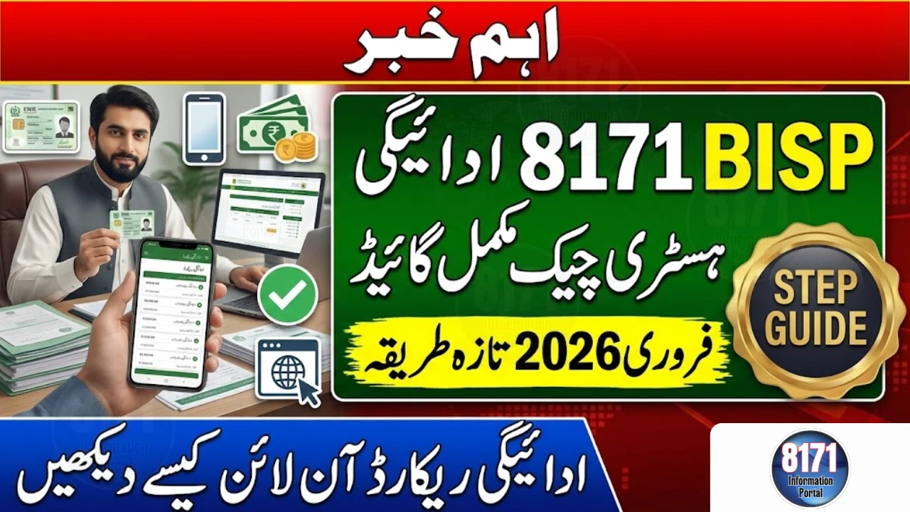 BISP 8171 Portal Payment History Check February 2026 Guide