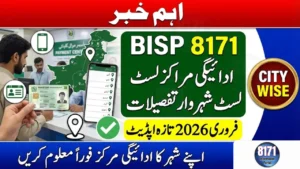 BISP 8171 Payment Centers List February 2026 City Wise Details